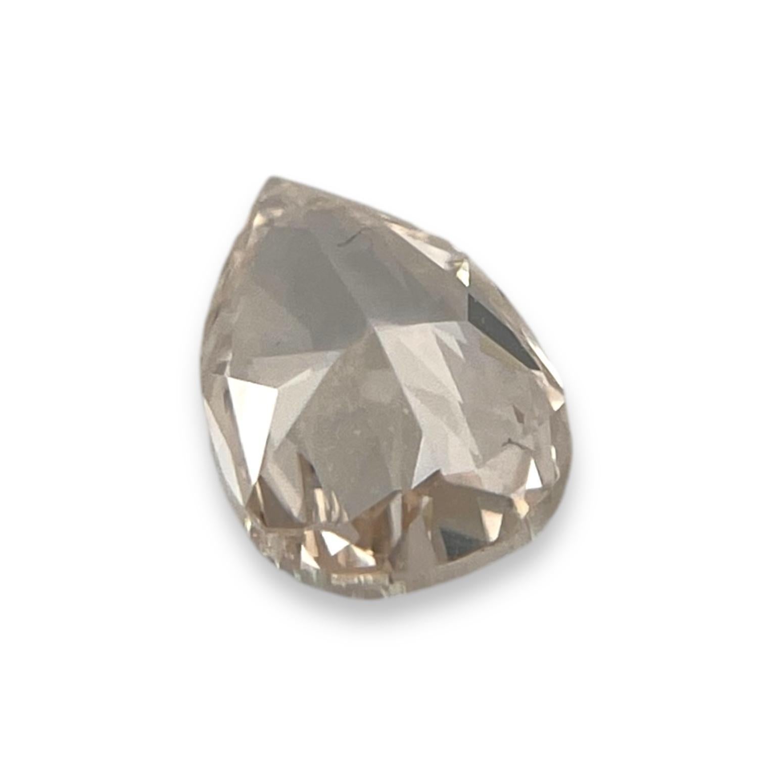 da uomo o donna Certificato GIA Squisito diamante naturale taglio pera da 1,01ct SI2 M in vendita