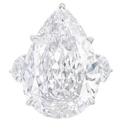 GIA Certified Exquisite 8 Carat Pear Brilliant Diamond Ring