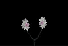 GIA Certified Faint Pink Diamond Earrings