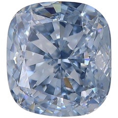 GIA-zertifizierter Fancy Blue Kissenschliff Diamant VS1 Reinheit