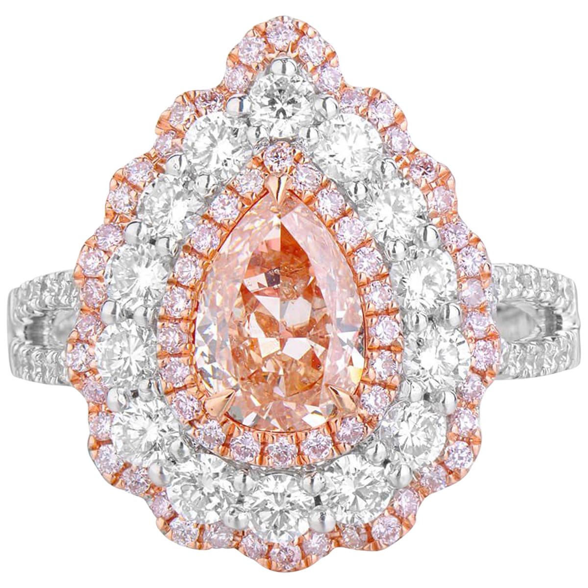 GIA Certified Fancy Brown Orange Diamond Ring, 2.23