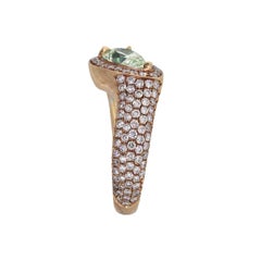 GIA Certified Fancy Color Pear Shape Set of 2 Rings
