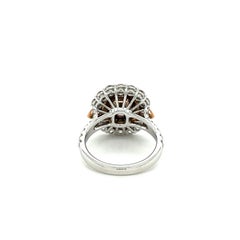 GIA Certified Fancy Dark Brown Pink Diamond Ring with Diamond Halo in 18k