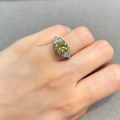 GIA Certified Fancy Deep Yellow 2,97 Karat Diamantring