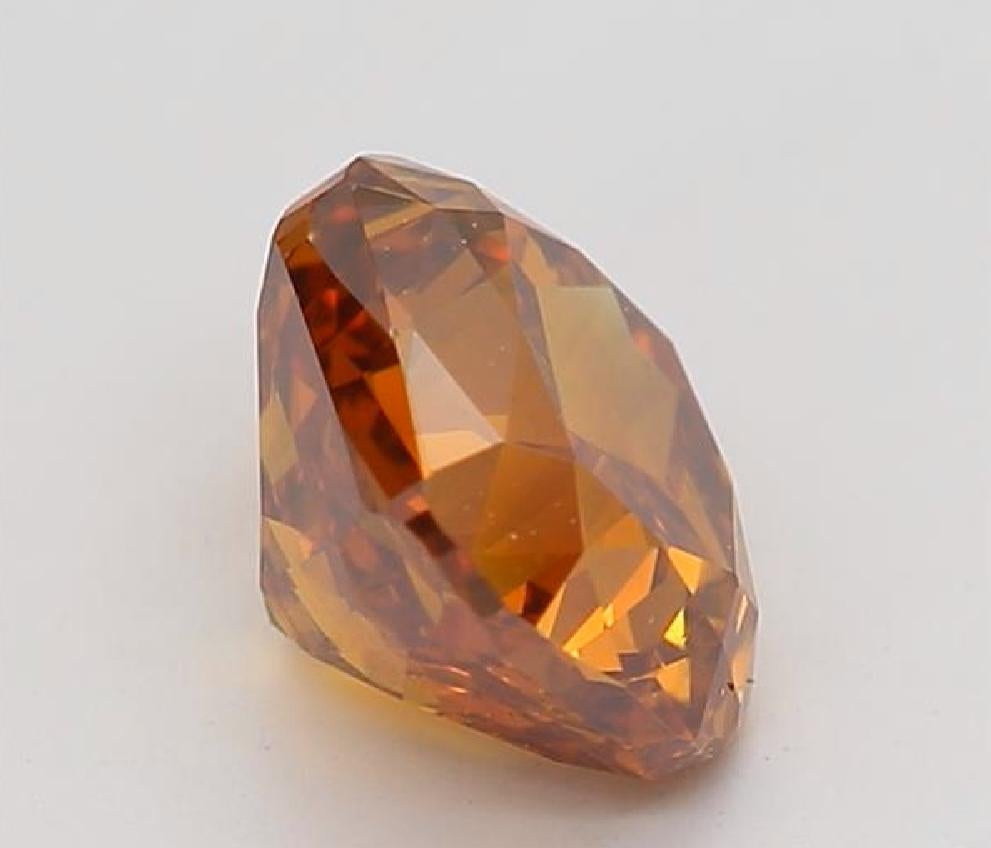 Women's or Men's GIA Certified Fancy Deep Yellowish Orange SI2 Clarity Diamond For Sale