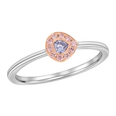 GIA Certified Fancy Gray Blue and Argyle Pink Diamond Stackable Ring