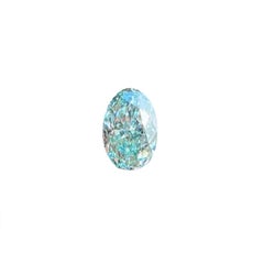Diamant vert-bleu certifié par le GIA - 0,12 carat naturel ovale brillant