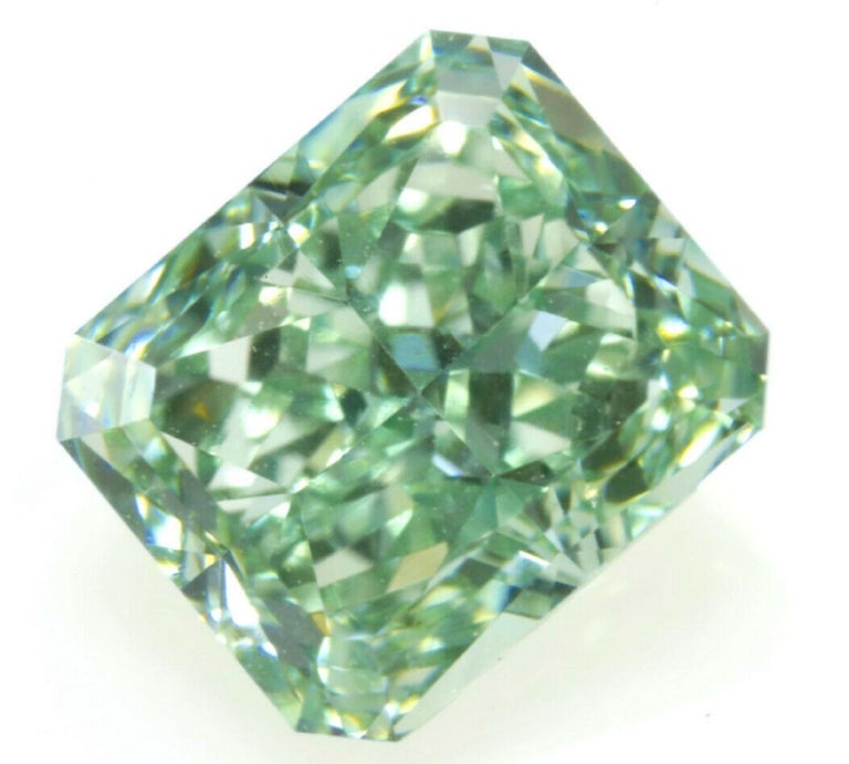 GIA Certified Fancy Intense Green Radiant Diamond Investment Grade For Sale at 1stDibs