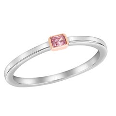GIA Certified Fancy Intense Radiant Stackable Ring