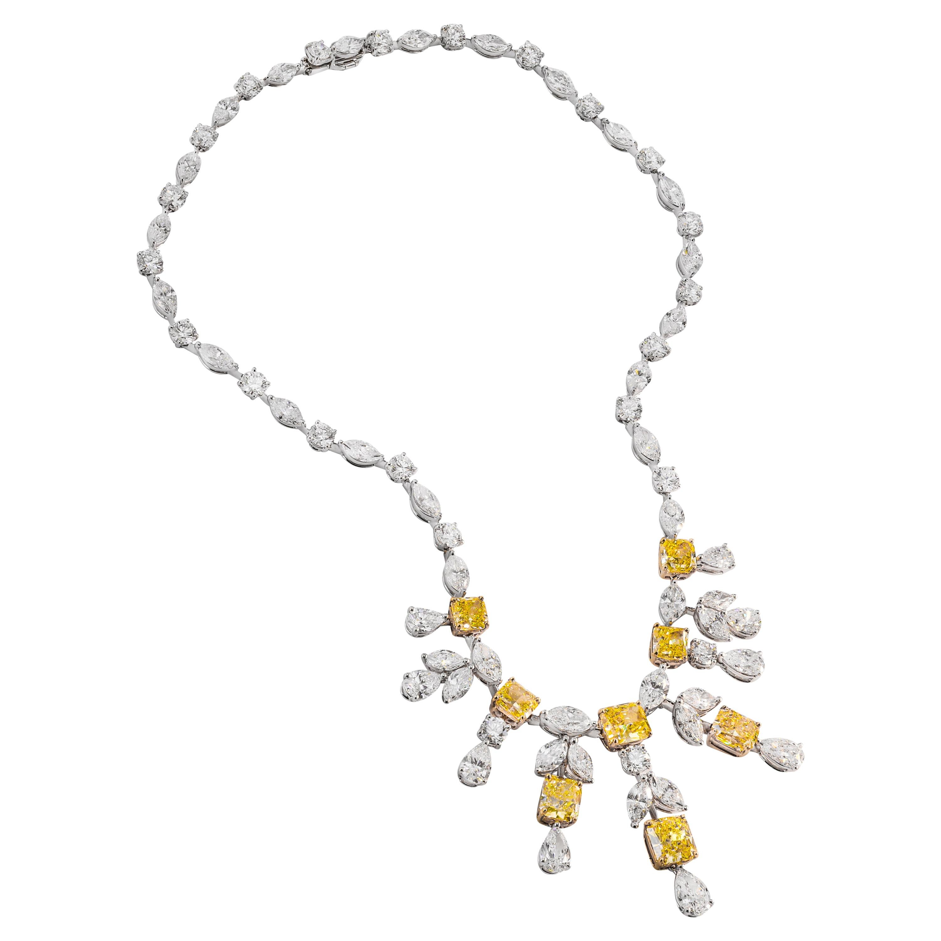 GIA Certified Fancy Intense Yellow Diamond Necklace by Graff