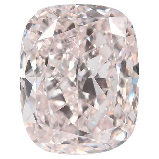 GIA Certified Fancy Light Pink 0.15ct Cushion Natural Diamond