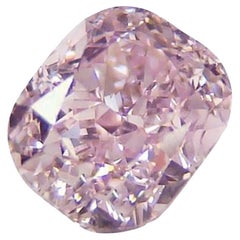 GIA Certified Fancy Light Purplish Pink Natural 0.11ct cushion Loose Diamond