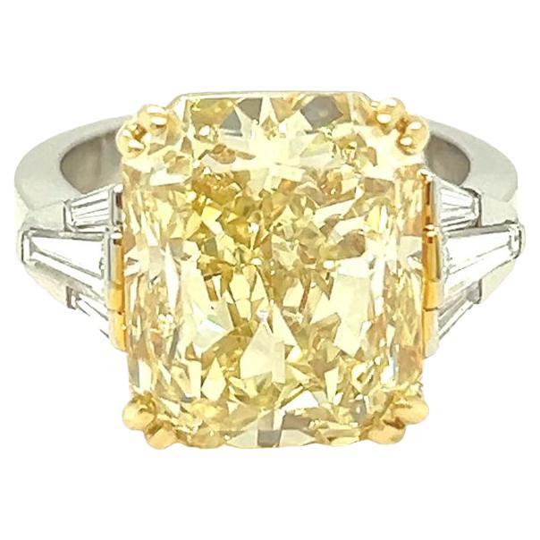 GIA Certified Fancy Light Yellow Diamond Ring