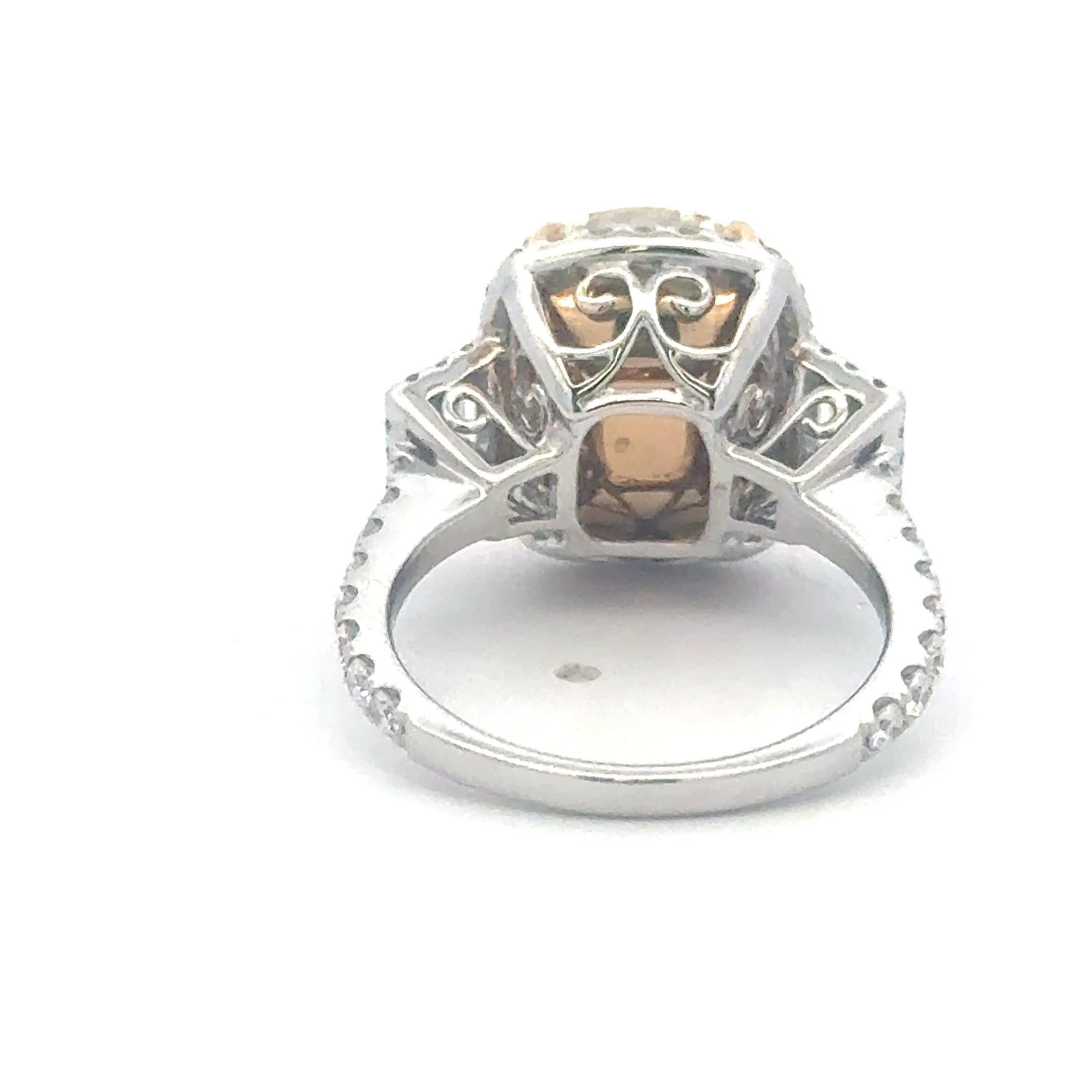 Contemporary GIA Certified Fancy Light Yellow Oval Diamond Halo Engagement Ring 7.16 CTTW 18K For Sale