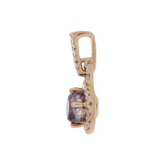 GIA Certified Fancy Pink Purple Diamond Pendant