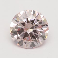 GIA Certified 0.70ct Fancy Pink SI2 Clarity Round Diamond