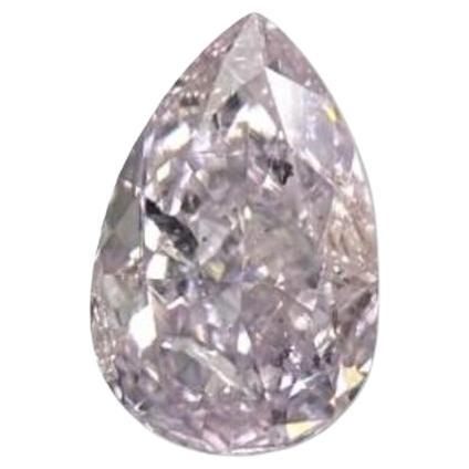 GIA Certified Fancy Purplish Pink Natural 0.16ct Pear Modified Brilliant Diamond