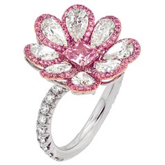 GIA Certified Fancy Vivid Pink Diamond Ring