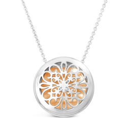 Roman Malakov 0.38 Carat Radiant Cut Yellow Diamond Cluster Pendant Necklace