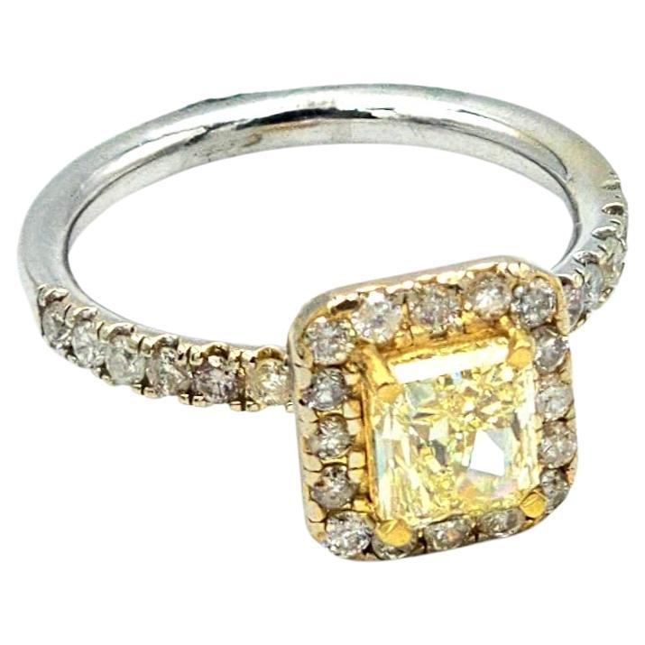 GIA Certified Fancy Yellow Diamond 1.14 Carats For Sale