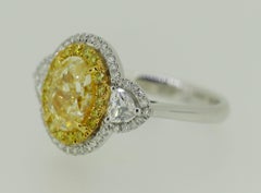 GIA Certified Fancy Yellow Diamond Ct 2, 02 Solitaire Ring