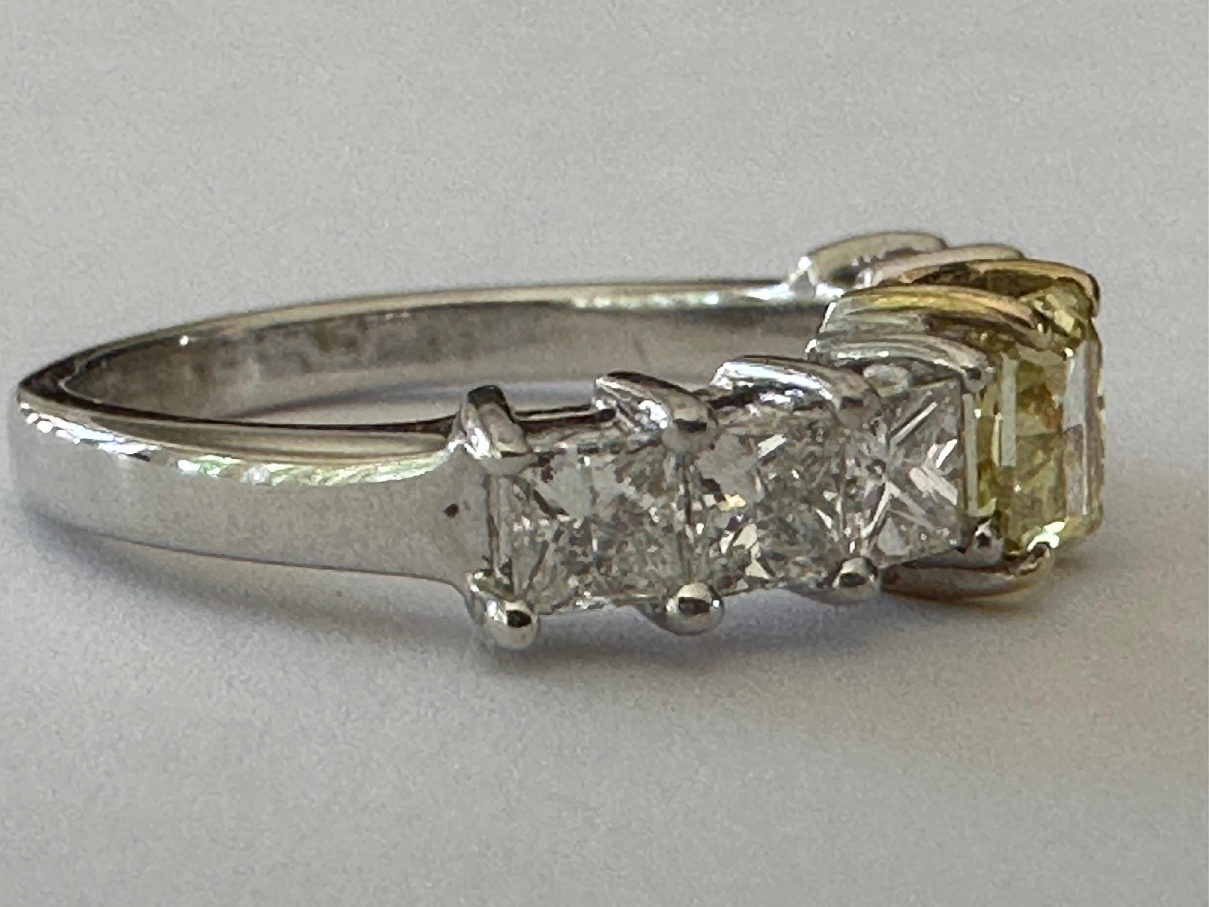 For Sale:  GIA Certified Fancy Yellow Diamond Ring 3