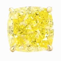 GIA Certified Fancy Yellow Diamond Stud Earrings 16.41 Carat Studs