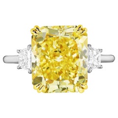 GIA Certified Fancy Yellow Internally Flawless Clarity Diamond Solitaire Ring