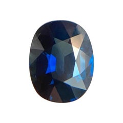 GIA Certified Fine Deep Blue 1.36ct Untreated Sapphire Oval Cut Unheated Rare