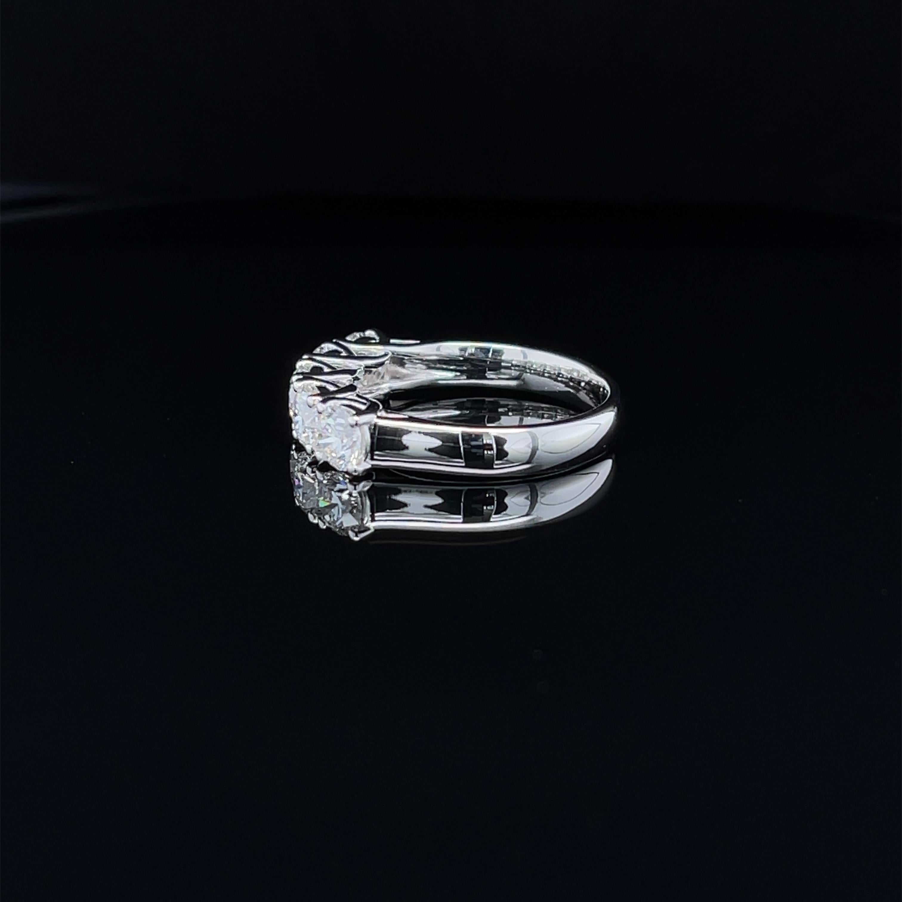 GIA Five Diamond Ring 1.50 CTW in 18K White Gold 8