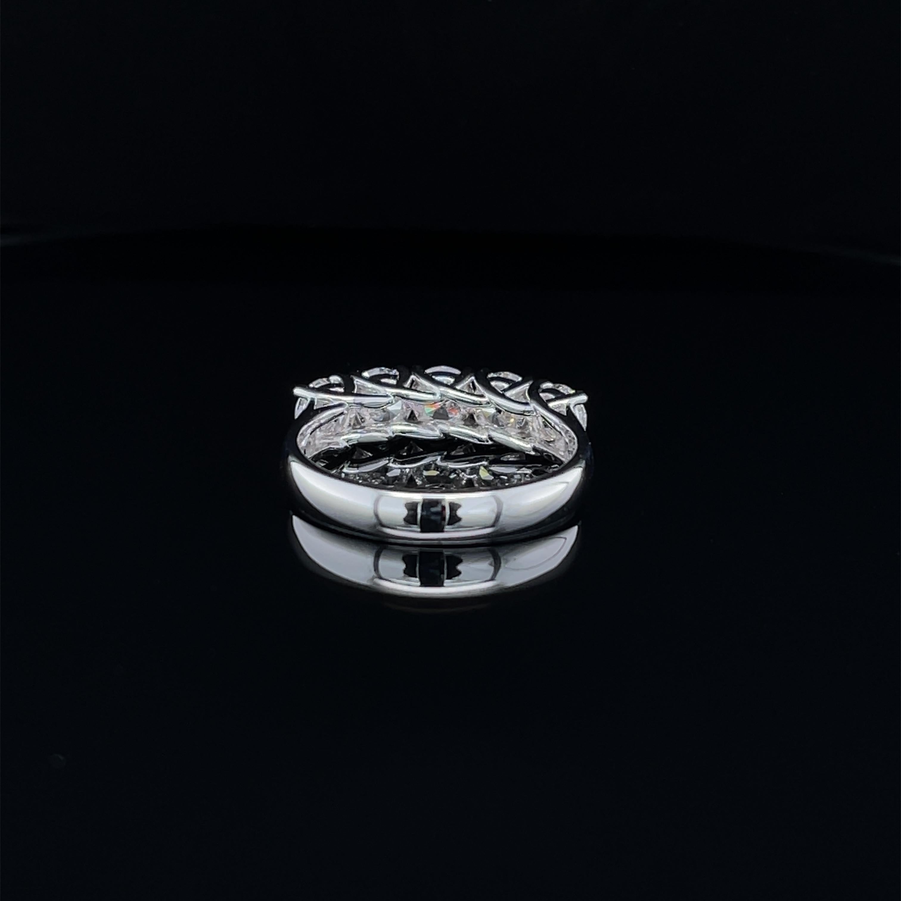 GIA Five Diamond Ring 1.50 CTW in 18K White Gold 9