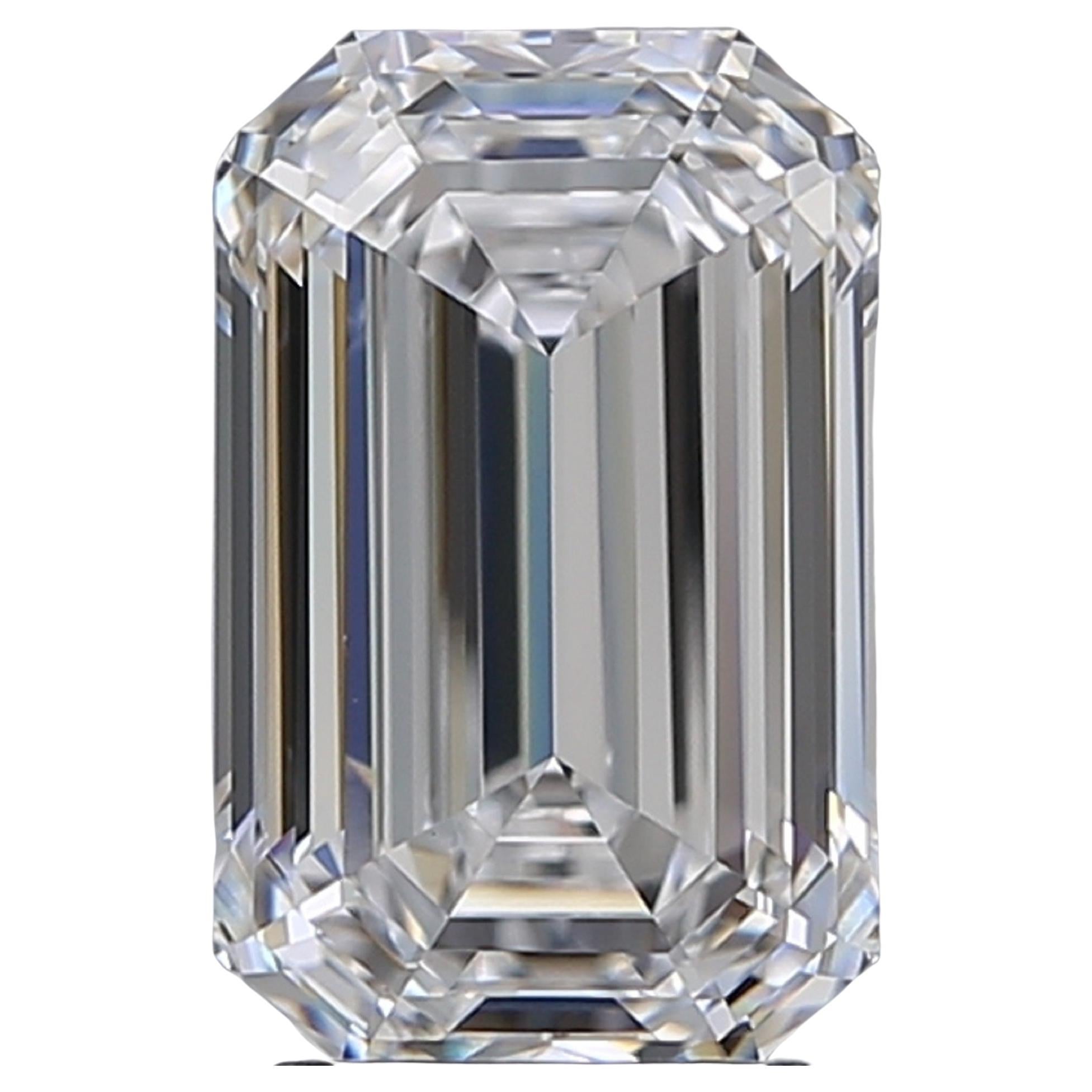 3 stone emerald cut diamond ring