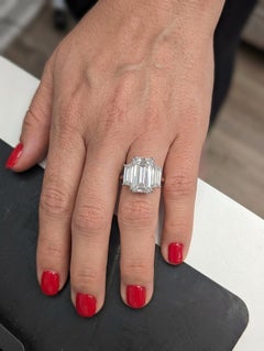 GIA Certified Flawless 5.02-carat Emerald Cut diamond ring
