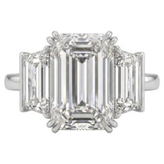 GIA Certified Flawless 5.02-carat Emerald Cut diamond ring