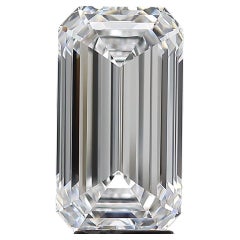 GIA Certified Flawless D Color 5.05 Carat Emerald Cut Diamond