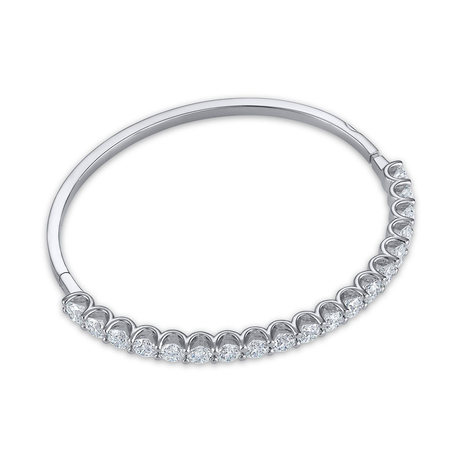 GIA-zertifizierter lupenreiner natürlicher runder Brillant Diamant-Armreif 1