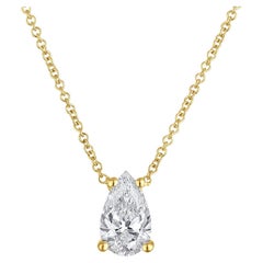 Collar de diamantes pera sin defectos certificado GIA