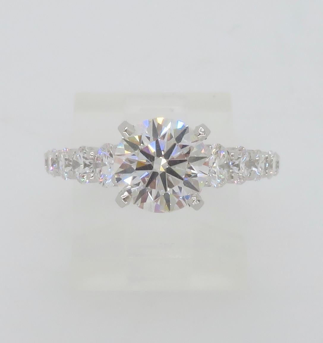 GIA Certified Gabriel & Co. Diamond Ring Crafted in Platinum 11