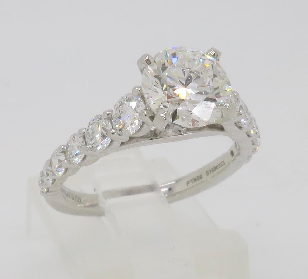 GIA Certified Gabriel & Co. Diamond Ring Crafted in Platinum 13