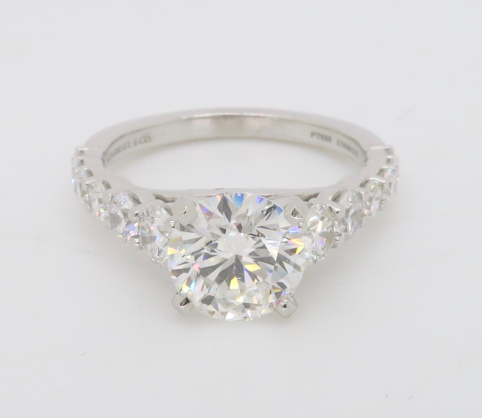 GIA Certified Gabriel & Co. Diamond Ring Crafted in Platinum 1