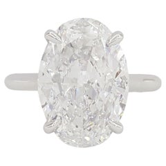 GIA Certified Golconda Type 6 Carat D Color Flawless Clarity Oval Diamond Ring