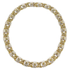 GIA Certified GRAFF Natural Yellow and White Diamond Necklace