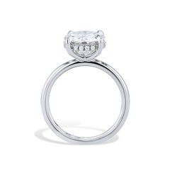 GIA Certified Handmade 3.11 Carat Round Diamond Platinum Engagement Ring