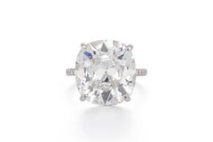 Harry Winston GIA Certified Cushion Cut 10.67 carat F/VS2 Diamond Ring