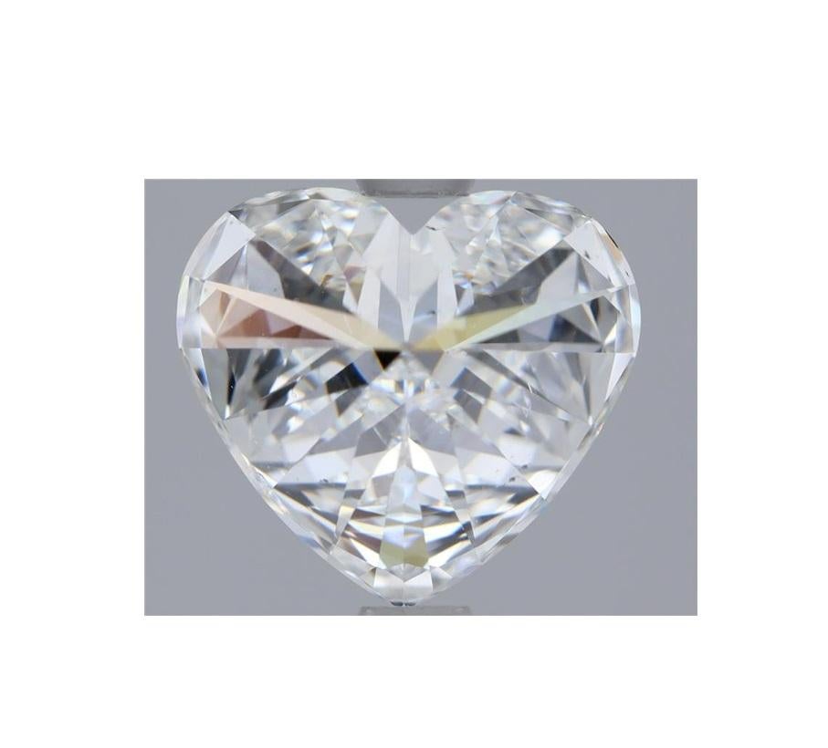 Heart Cut GIA Certified Heart Diamond 2.01ct F SI1 For Sale