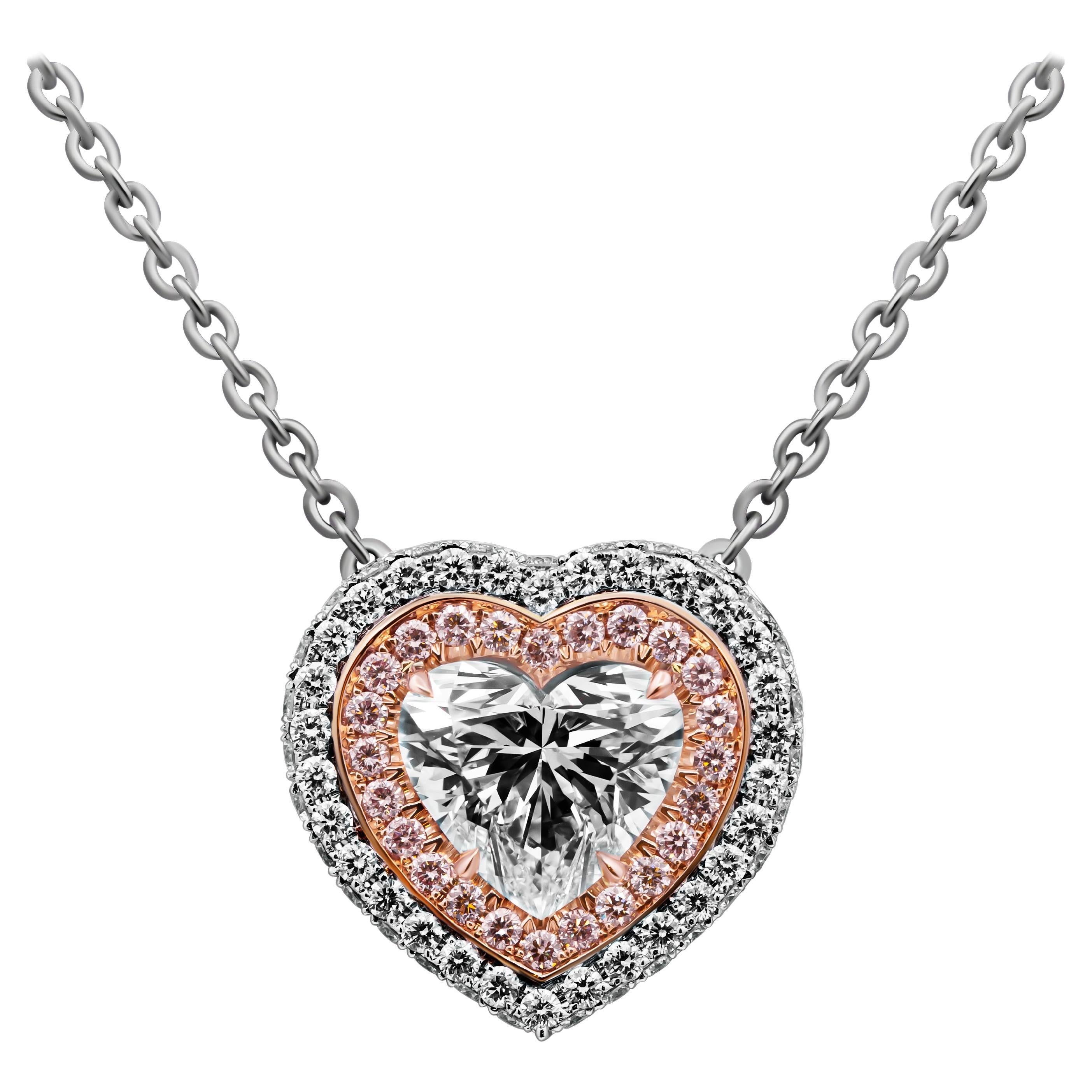 GIA Certified Heart Shape Pendant with 3.01ct Heart Shape Diamond