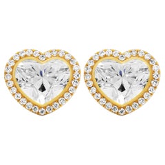 GIA Certified Heart Shape Stud Earrings