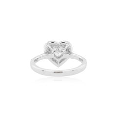 GIA Certified Heart Shape White Diamond Pink Diamond Ring made in 18K Gold