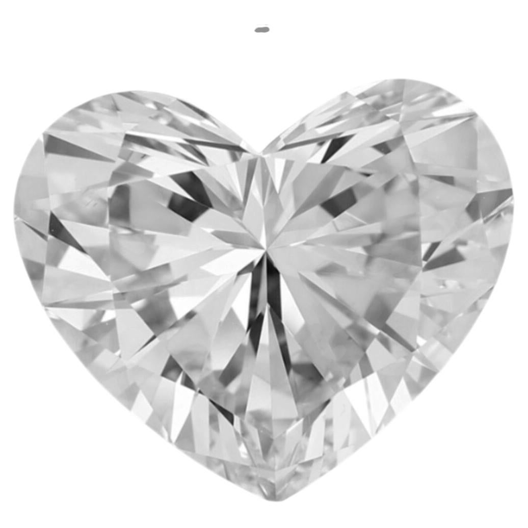 GIA-zertifizierter Diamant in Herzform, Farbe E, Reinheit VS2, loser Stein