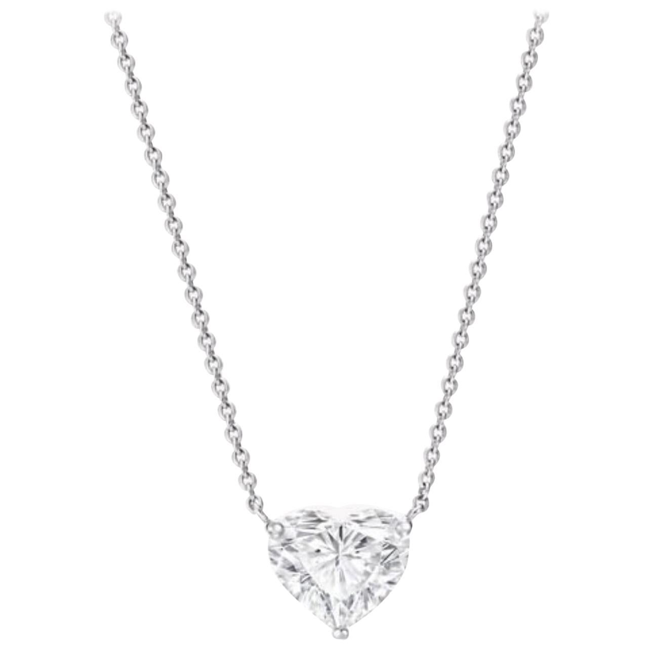 GIA Certified Heart Shaped Pendant For Sale